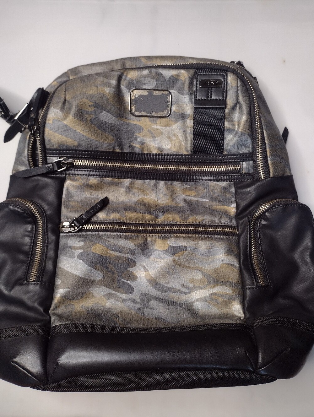 Tumi Parrish Camo Nylon & Leather Backpack  Camouflage School Work M
